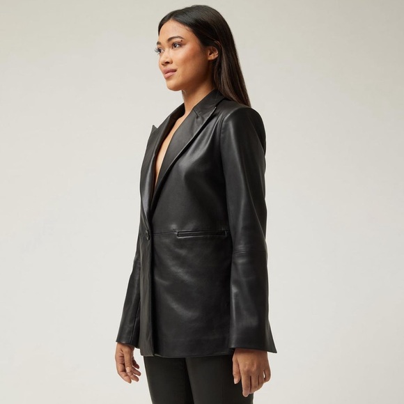 Revolve Lita by Ciara Lamb Leather Black Blaxer XS.  New with tags $498 retail - Picture 4 of 16